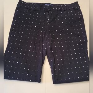 Old Navy Slacks Black Polka Dot Shorts Size 10